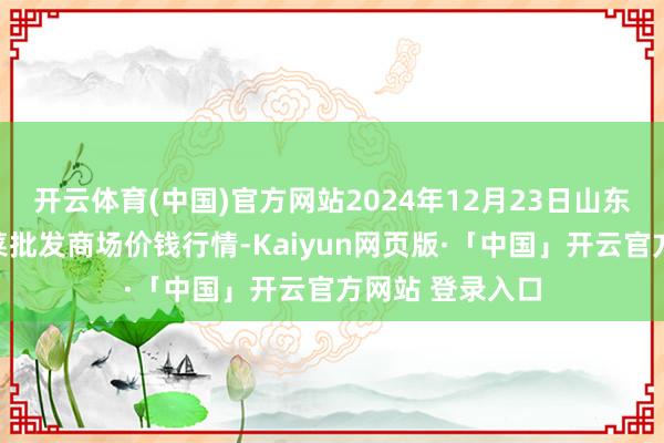 开云体育(中国)官方网站2024年12月23日山东宁津县东崔蔬菜批发商场价钱行情-Kaiyun网页版·「中国」开云官方网站 登录入口